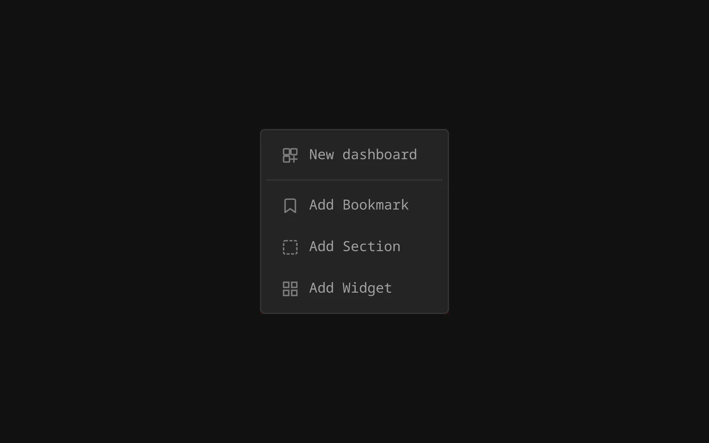 Add menu