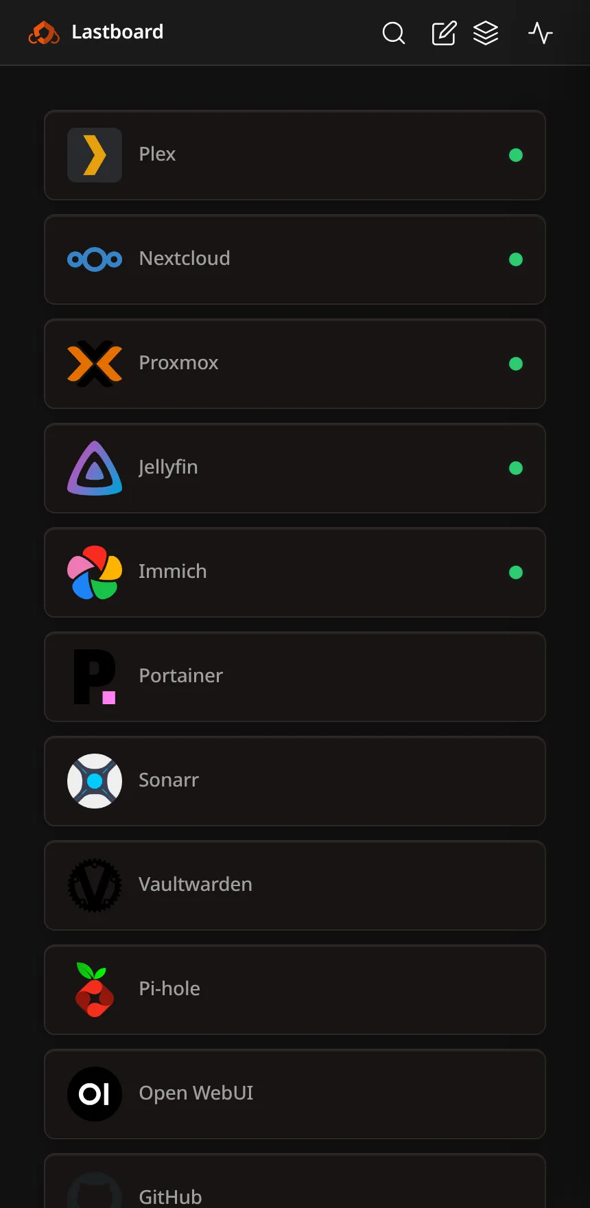 Lastboard on mobile