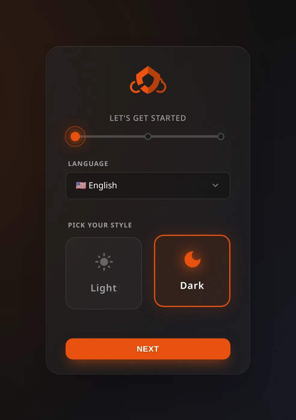 The Setup Wizard on a fresh install