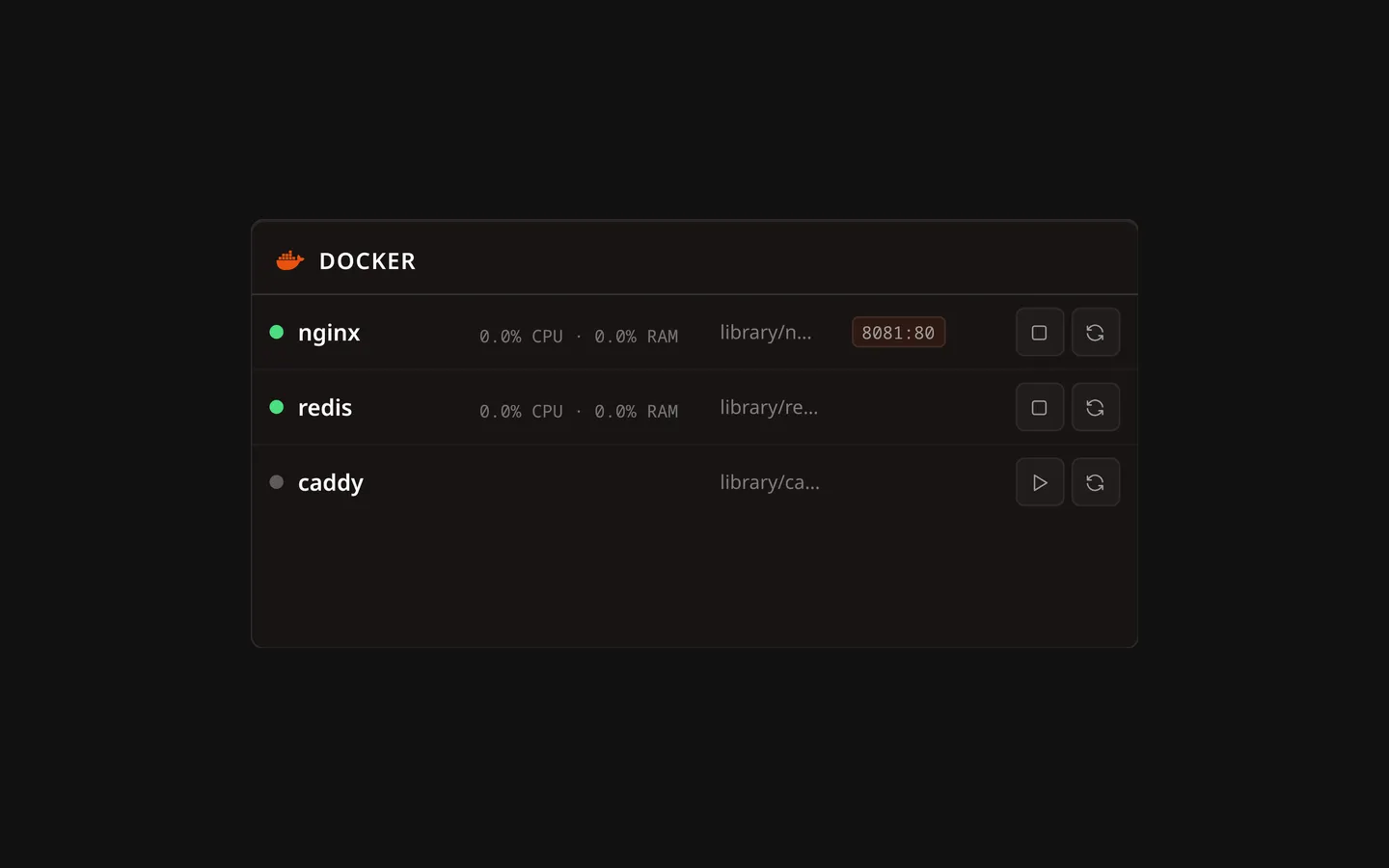 Docker Widget