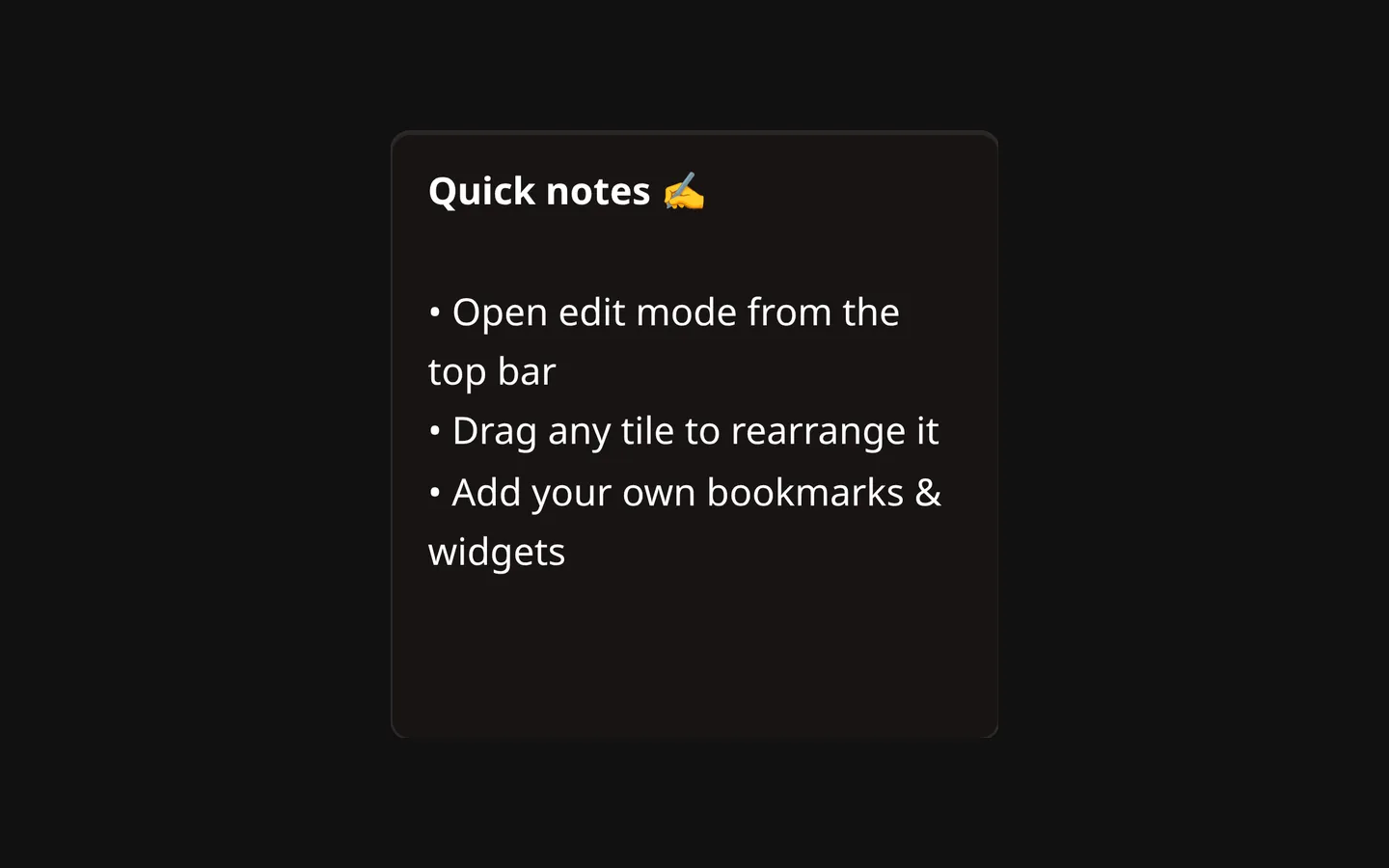 Notepad Widget