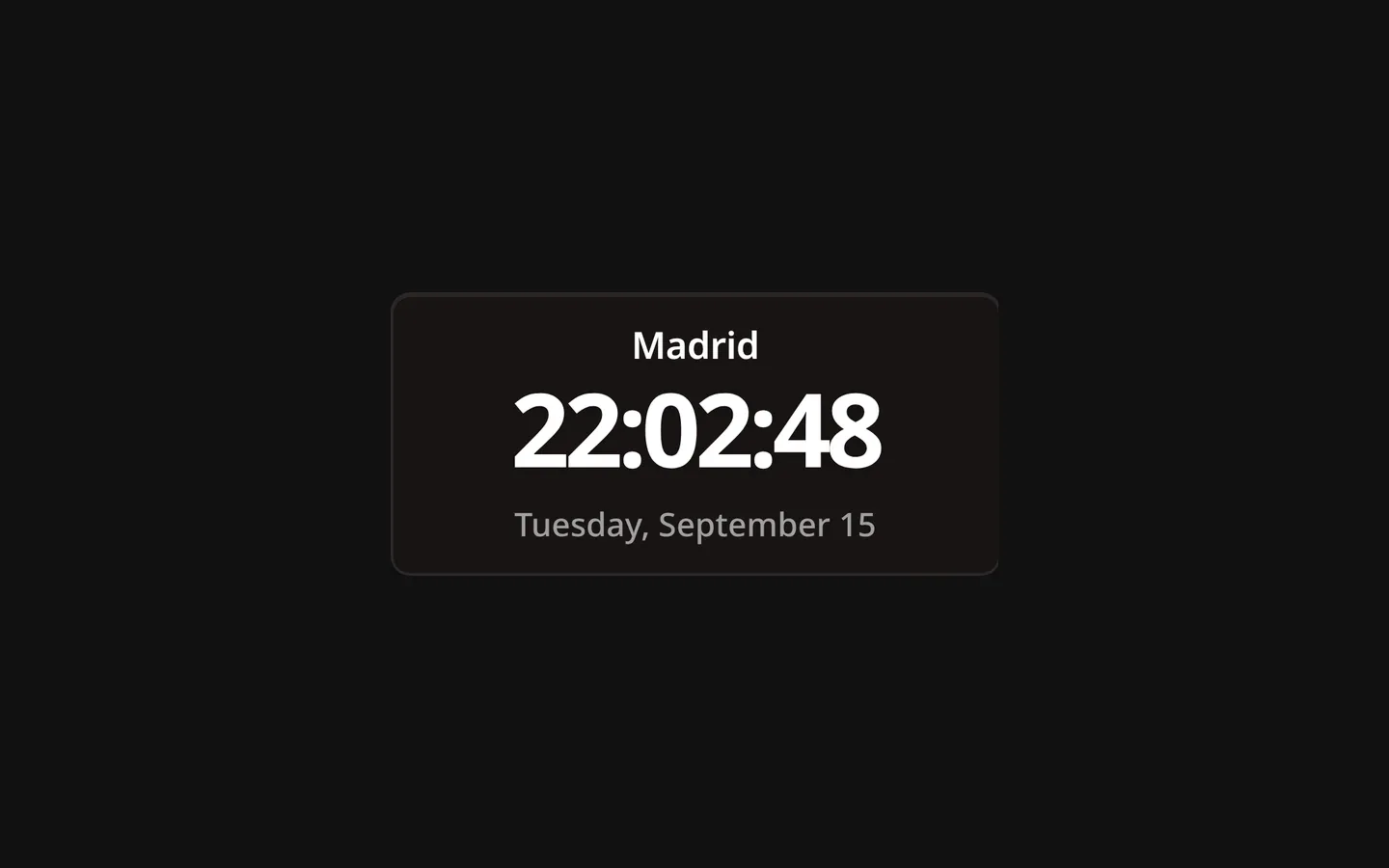 Clock Widget