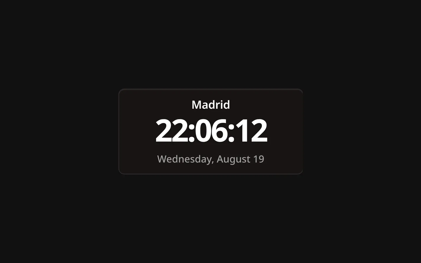 Clock Widget